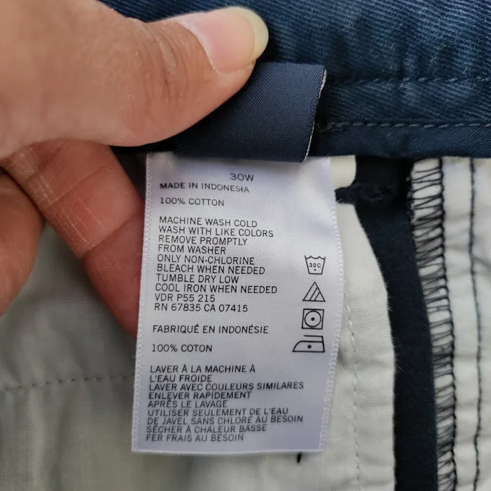 Nautica 100% Cotton Flags Print High-Rise Chino Shorts Size 30W Men